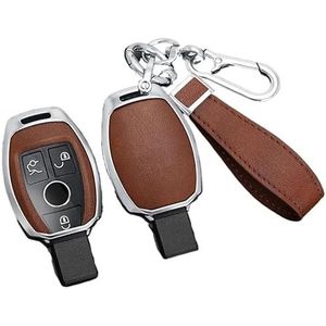 Autosleutel beschermhoes 2 3 Knop Metalen Lederen Autosleutel Case Cover Shell Voor A B C E GL S Voor GLA Voor GLK Voor CLS Klasse W204 W205 W212 W463 W176 Sleutel Shell(13)