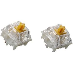 JJCFGRDM U4T RGB-versie Thocky schakelaar duidelijke bovenkant zonder sleuf mechanische toetsenbordschakelaar 5pin 65g onderkant (Maat: U4T RGB 65g, kleur: 200 stuks)