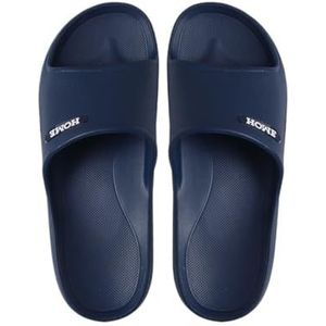 Bathroom slippers， Grote maten heren zomerpantoffels - dikke zool badsandalen, binnenhuisschoenen,House slippers(Blue,51EU)