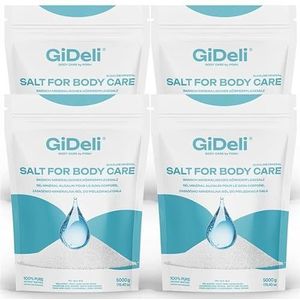 Basisch badzout, 20 kg, voor ontgifting, ontzuring en huidverzorging, basisch mineraal lichaamsverzorgingszout, regeneratie na de training (4 x 5 kg)