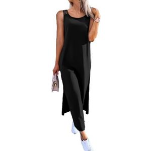 Jurk met kant op de rug fl-9900, Zwart, S