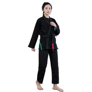 Een karate kostuum Judopak for volwassenen, unisex, meerkleurig, 105-193 cm(Black With Green,183-187cm)