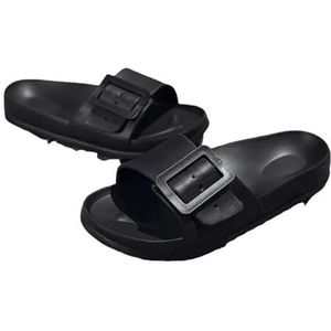 Men'S Women'S Sandals Slippers Women'S Slippers Outside Flat With Casual Home Slipper Soft Sole Sandals Women Ladies Shoes-Black-38