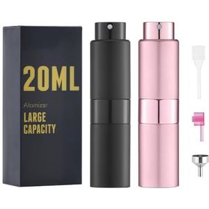 owlyee 20ML parfum verstuiver, lege Keulen Spray Fles, Mini Spuitdispenser voor reizen (2 stuks)