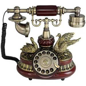 GPDNBIEU, Vintage telefoon, retro met draaiknop, desktop vintage antieke, klassieke vaste, huishoudtelefoon