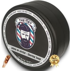 The Bey Scheerzeep met natuurlijke ingrediënten, amandelolie, 100 ml voor klassieke scheerbeurt met kwast