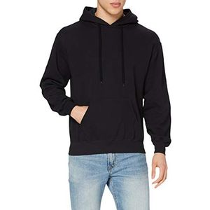 Fruit of the Loom Sweatshirt met capuchon voor heren, zwart, L