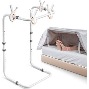 DePango - Dekenlifter voor Voeten - Aluminiumlegering - Verstelbare Hoogte - Inclusief 4 Clips