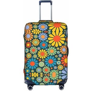 Bagage Cover Koffer Cover Koffer Protector, Wasbare Travel Gear Cover, Fit 18-32 inch Bagage-Cartoon Wetenschap Thema print, Bloemenpatroon, XL