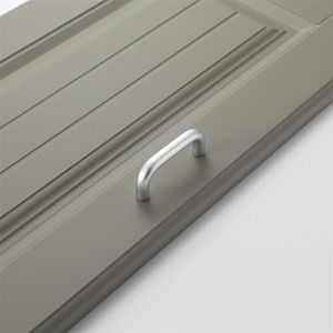 ROBAUN Deurgrepen minimalistische zilveren kledingkast kast aluminiumlegering deurklink Scandinavische lade deurknoppen trekt 1 stuk (kleur: 276-64 mm)