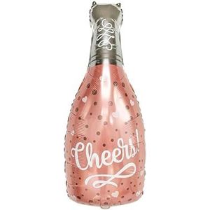 Verjaardagsballon 10 stuks wijnglazen, wijnflessen, aluminiumfolieballonnen, feestdecoratie sfeer, champagne aluminiumfolie, aluminiumfolieballonnen - Nieuwjaar roze zilveren wijnflessen