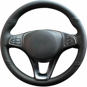 XGTHCVHN Autostuurhoes Zwarte Stuurwielbeschermer Autohandgreephoes voor Mercedes voor Benz Vito Tourer W447 2022-2023