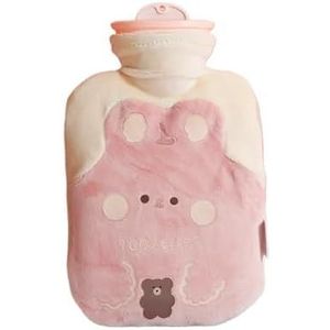 Warmwaterkruik 2 stuks grote warmwaterzak voor menstruatiepijn, gevulde menstruatie, koliekverwarming, pluche handwarmer, fles warmwaterzak (500 ml A)