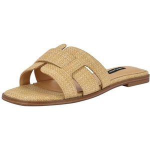 Nine West Germani platte sandalen voor dames, Helder, natuurlijk 112, 39 EU