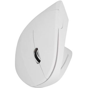 Hakeeta Draadloze verticale muis, optische 1600DPI draadloze ergonomische verticale gamingmuis Niet-vertraging voor pc/laptop (wit)