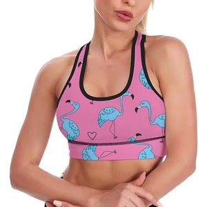 Blue Flamingo Dames Tank Top Sport BH Yoga Workout Vest Atletische BH's