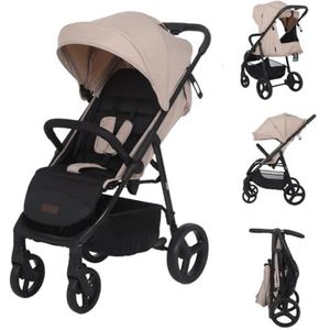 Novi Baby® Grande Go Buggy - Verstelbare Rugleuning, Zwenkwielen, Extra Grote Zonnekap, Compact Opvouwbaar