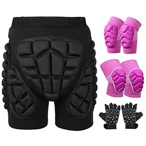 Kids Kinderen Hip Pad Protector Guard Ski Rolschaatsen Snowboard Fietsen Gewatteerde Shorts (Color : D1, Size : XL)