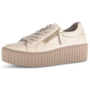 Gabor Low-Top sneakers voor dames, lage schoenen, beste pasvorm, Zand 22, 39 EU