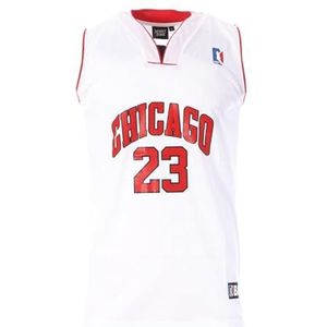 Sport Zone Chicago 23 Basketbalshirt voor heren, wit, Wit, L