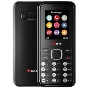 TTfone TT150 Ontgrendelde Basis Mobiele Telefoon met Bluetooth, Lange Batterijduur, Dual Sim met camera en spel, eenvoudig te gebruiken, duurzaam en lichtgewicht. (Black)