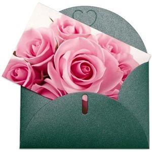 LFDSPYJE Wenskaarten met enveloppen parelmoer papier denken aan je kaart roos verjaardagskaarten bedankkaarten blanco notitiekaarten voor alle gelegenheden