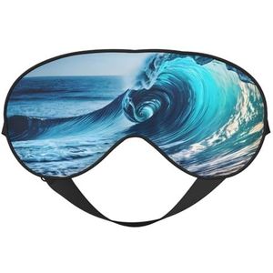 sttung Ocean Sea Wave Print Travel - Friendly Sleep Soft Eye Mask: Compact, lichtgewicht, verstelbare riem