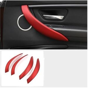 Auto Binnendeur Trekgreep Voor B&MW 3 4 Serie 3GT F34 F36 F30 2013-2018 4 Stuks Auto Binnendeur Handgrepen Versieren Afdeklijst Auto Binnendeur Handgreep Afdeklijst(Red)