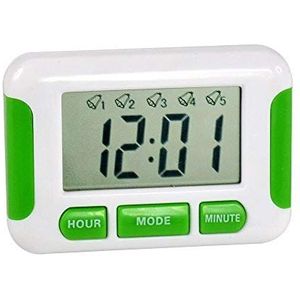 Digitale klok met 5 instelbare alarmen, stopwatch, herinneringshulp voor tablets
