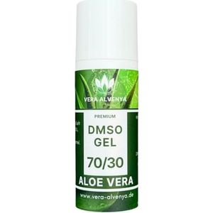 DMSO Aloë Vera Gel 70/30 Original, hoge dosis, DMSO 99,9 procent zuiverheid met 70% dimethysulfoxide en aloë vera-sap uit verse bladeren, 50 ml, Airless HDPE-tube, naturel