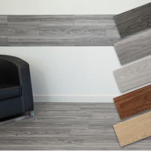 HEXIM Vinylplanken zelfklevende pvc-wandbekleding panelen voor muur en vloer houtlook 91,3 x 15,2 cm wandpaneel achterwand wanddecoratie (7 planken, 0,97 m² Grey Oak - W66)
