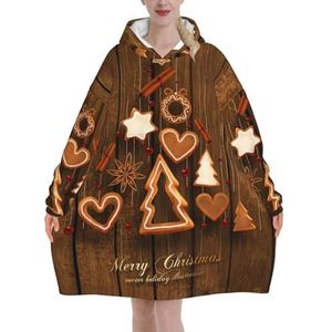 Oversized Kerst 3 Hoodies Vrouwen Uk Pluizige Deken Hoodie Sherpa Vrouwen Fleece Draagbare Deken Mannen