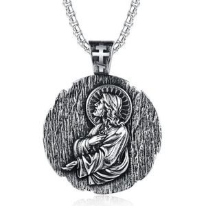 Katholieke Saint Jude/Jezus medaille gebed ketting for mannen vrouwen, roestvrijstalen hanger Bescherm ons medaille amulet religieuze sieraden geschenken