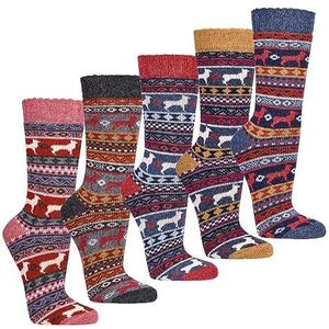 socks4fun 2 paar warme wollen sokken met alpaca- en merinowol Peru, Meerkleurig, 39 EU