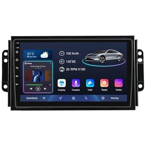 Android 14 9 inch touchscreen autoradio 2 DIN voor Chery Tiggo 3 2016-2018 met CarPlay & Android Auto Stuurbesturing GPS Navigatie AHD achteruitrijcamera Bluetooth (YS10 (2+32G))