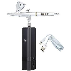 Draagbare draadloze zakluchtpenseel met compressorset Gemakkelijk in gebruik Geruisloos Nauwkeurige Controle(18cm)