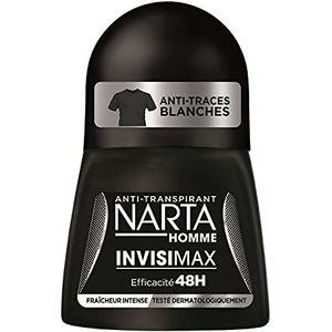 Narta Heren Roll-on anti-transpirant, tegen vingerafdrukken, efficiëntie, 48 uur, intensieve frisheid, 50 ml (4 stuks)