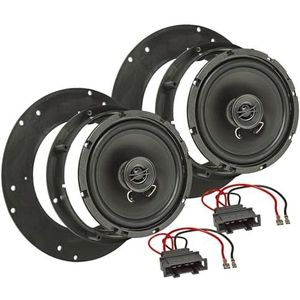 tomzz Audio 4057-009 Luidspreker Installatie Set geschikt voor VW t5 t6 Multivan Caravelle Arteon Tiguan Caddy 165mm Coaxiale Systeem TA16.5-Pro