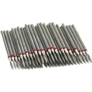 Nagelboorset, Nagelboortjesset for manicure, verpakking van 50 stuks Diamanten nagelboortjes for elektrische manicure Nagelriemen reinigen en dode huid verwijderen(No22)