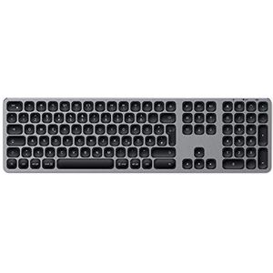 SATECHI Aluminium Bluetooth-Toetsenbord met Numeriek Toetsenblok, Duits – voor MacBook Pro/Air M2/M1, iPad Pro/Air M2/M1, Mac Mini M2, iMac M1, DE