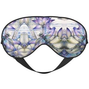 Libelle On Lotus Flower Print Zacht Verduisterend Oogmasker, Reizen Oogmasker, Zijslaper Ooghoezen, Slaap Oogmasker voor Mannen Vrouwen