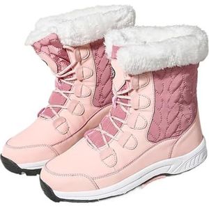 NihaoWXM Sneeuwlaarzen Vrouwen Klassieke Sneeuwlaarzen Winter Warme Schoenen Platform Schoenen Womens Laarzen Enkellaarsjes, roze, 39.5 EU