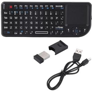 Slank draadloos toetsenbord Ultra Mini Touchpad Oplaadbaar toetsenbord met achtergrondverlichting en infraroodindicator, toetsenbordsleuf, krachtige 2,4 GHz draadloze verbinding