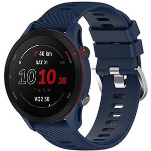 Yikamosi Compatibel met Garmin Forerunner 255 Bandje,22MM Snelle release Zachte Siliconen Roestvrij stalen sluiting Vervangende Bandje voor Garmin Forerunner 255/Venu 2,Middernacht blauw