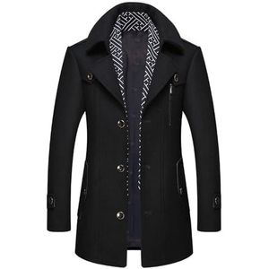 Winterwarm for heren Middellange jas Heren Casual Veelzijdige trenchcoat Zakelijke trenchcoat for heren Klassieke slanke warme jas for heren Gebruikt for formele feesten Zaken en feesten Supereenvoudi