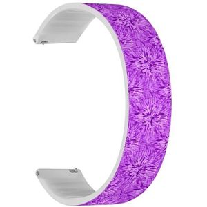 RYANUKA Solo Loop Strap Compatibel met Amazfit Bip 3, Bip 3 Pro, Bip U Pro, Bip, Bip Lite, Bip S, Bip S lite, Bip U (Tiedye Purple Color) Quick-Release 20 mm rekbare siliconen band band accessoire,