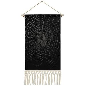 Spinnenweb Gedrukt Muur Opknoping Met Kwastjes Katoen Linnen Schilderen Tapestry Voor Slaapkamer Woonkamer Decor