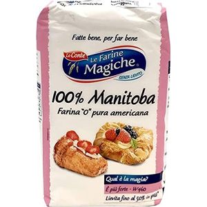 3x Lo conte Farina Manitoba 100% 1kg meel flour' meel voor desserts