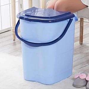 MegLob Hoog Voetbad Soak Tub, Verhoogd Weken Bekken Voor Het Hele Kalf, Dikke Plastic Voetbadbassin Voor Het Weken Van De Voeten, Pedicure Voetbad Spa Met Downpipe, Grote Voetkuip Emmer,F