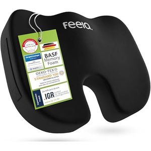 feela.® Orthopedisch Zitkussen - Zacht - Ergonomisch Design - 45 x 36 x 7,5 cm